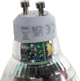 Комплект от 5 GU10 50mm димируеми LED крушки прозрачни 2.5W 450 lm 3000K