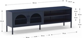 Тъмносиня маса за телевизор 160x50 cm Diora – Marckeric