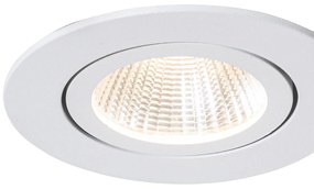 Set van 6 inbouwspots wit 6,8cm incl. LED 750 lm dimbaar IP65 - Gaius