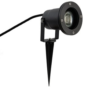 Индустриален смарт шип прожектор черен с WiFi GU10 IP65 - Basic