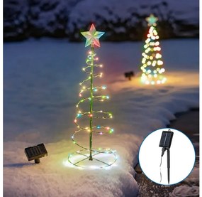 Aigostar - LED соларна коледна декорация LED/0,26W/3,7V 75см IP65 мултицвет