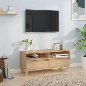 831896 vidaXL ТВ шкаф, сонома дъб, 100x34,5x44,5 см, инженерно дърво