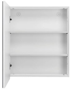 Бял стенен шкаф за баня с огледало , 60 x 70 cm Wisla - Støraa