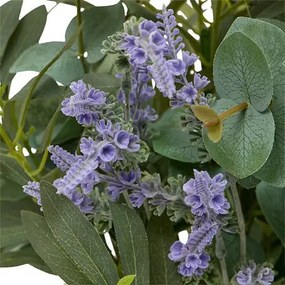 Изкуствено растение atmosphera Uda, Евкалипт, Лавандула, 68 cm, Керамика