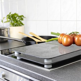 Комплект от 2 сиви стъклени капака за печка Universal - Wenko