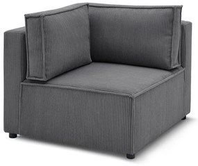 Светлосив променлив модулен диван от велур Nihad modular - Bobochic Paris