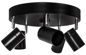ByRydens 4200730-4002 - Точково осветително тяло CORRECT, 5xGU10/7W/230V, черно, Ø 30 см