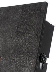 Индустриална стенна лампа черна регулируема - Fotu