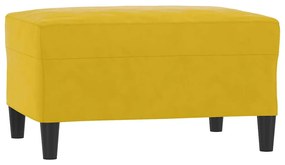 349323 vidaXL Табуретка, жълта, 70x55x41 см, кадифе