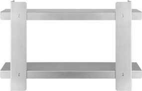 На няколко нива метален стенен рафт в сребрист цвят 70 cm Tivo – noo.ma