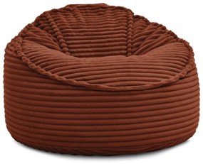 Пуф от рипсено кадифе в тухлен цвят Socrate – Bobochic Paris