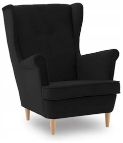 Черен фотьойл в скандинавски стил
