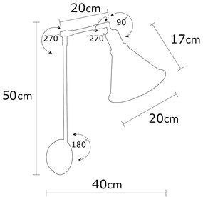 Стенна лампа бронзова Berceste – Opviq lights