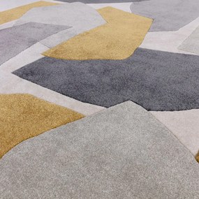 Ръчно изработен килим от рециклирани влакна в цвят жълта охра и сиво 160x230 cm Romy – Asiatic Carpets