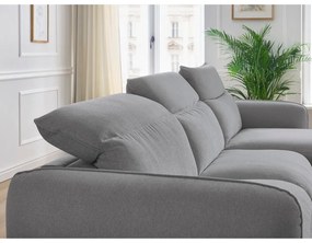 Светлосив разтегателен ъглов диван (променлив) Achille – Bobochic Paris