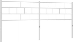 355743 vidaXL Метална резервна табла за легло, бяла, 160 см