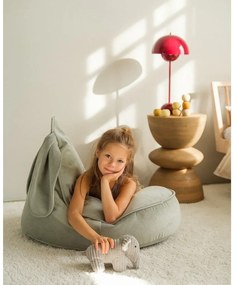 Кадифен детски пуф в цвят мента Bunny – Wigiwama