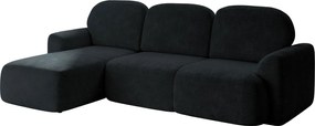 Ъглов диван Nabu-Черно-Ляв
