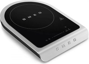 Преносим индукционен котлон Smeg PIC01BLMEU, 2100 W, Керамично стъкло, Черен мат