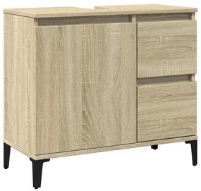 847405 vidaXL Шкаф за баня, сонома дъб, 65x33x60 см, инженерно дърво