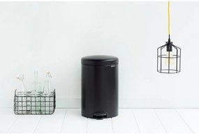 Матово черно стоманено кошче за боклук с педал 20 l NewIcon – Brabantia