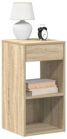 858718 vidaXL Нощни шкафчета с чекмеджета, 2 бр, дъб сонома, 35x34x66,5 см
