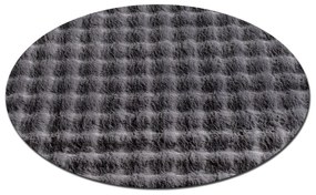Антрацит кръгъл килим подходящ за пране ø 145 cm Bubbly – Oyo Concept