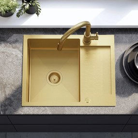 Стоманена мивка Paul BRUSH GOLD