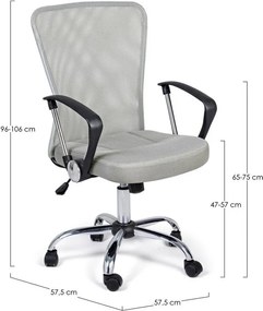 Светлосив тапициран офис стол Brisbane – Yes Everyday