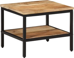 374067 vidaXL Маса за кафе, 45x45x35 см, грубо мангово дърво масив