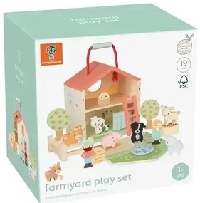 Дървена ферма с животни - Игрален комплект