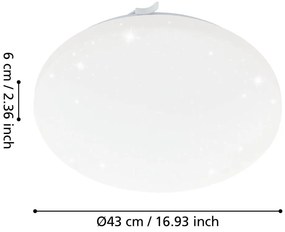 Бяло LED осветително тяло за таван FRANIA-S – EGLO