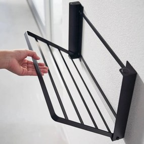 Матово черен стенен стоманен рафт за баня Tower – YAMAZAKI