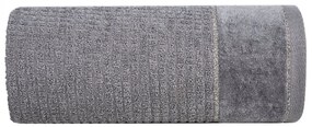 Памучна хавлия GLORY в тъмносиво с велурен кант и лъскав конец Breite: 50 cm | Länge: 90 cm
