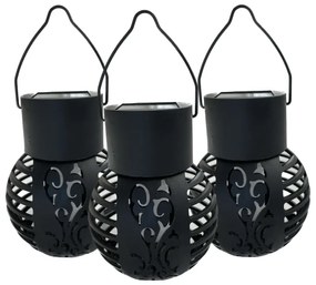 Външни осветителни тела в комплект от 3 бр. със соларен панел (височина 9 cm) – Garden Pleasure