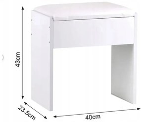 Холивудска козметична тоалетка с табуретка - елегантност, стил и практичност в едно