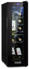 Klarstein Shiraz 12 Slim, диспенсър за вино, 32 л, 12 бутилки, 85 W, 5-18°C, сензорен панел за управление