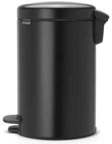 Матово черно стоманено кошче за боклук с педал 12 l NewIcon – Brabantia