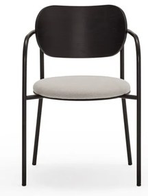 Черно-сив трапезен стол в декор от пепел Eclipse - Teulat