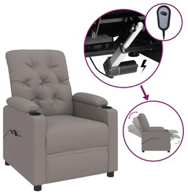 3098847 vidaXL Електрически реклайнер стол, таупе, текстил