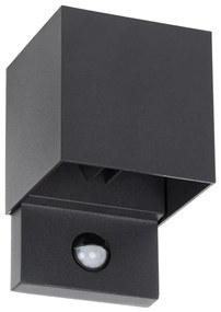 Kanlux 28994 - външен стенен LED осветител с датчик REKA LED/7W/230V IP54 антрацит
