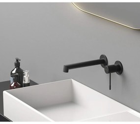 Матово-черна вградена батерия за мивка (1 изход) Solaris – Sapho