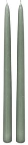 Свещи без аромат atmosphera Hugo, 30 cm, 2 бр - Зелен