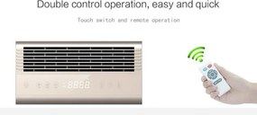 Пречиствател за въздух Attractive Oberon 350, 85W, За до 65 м2, 350 м3/ч, 3 скорости, WiFi, Йонизация, Интелигентни сензори, Дистанционно, Тъчскрийн, Бял/черен