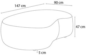 Табуретка от букле в цвят горчица Saint-Germain - Bobochic Paris