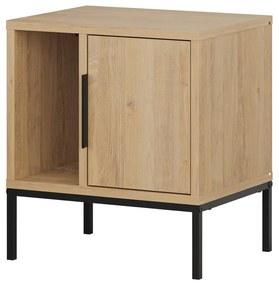 Нощно шкафче в дъбов декор в естествен цвят Lani - Marckeric