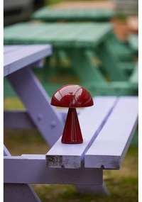 Червена LED затъмняваща се настолна лампа (височина 20 cm) Mush – Hübsch