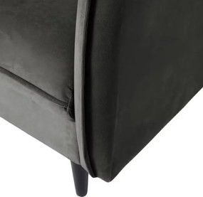 Тъмносив кадифен диван 203 cm Juli – Ropez