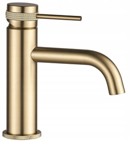 Смесител за мивка Rea Lungo Grip Brush  Gold low