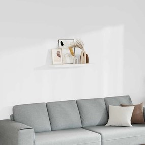 323814 vidaXL Окачен стенен рафт, бял, 80x23,5x3,8 см, МДФ